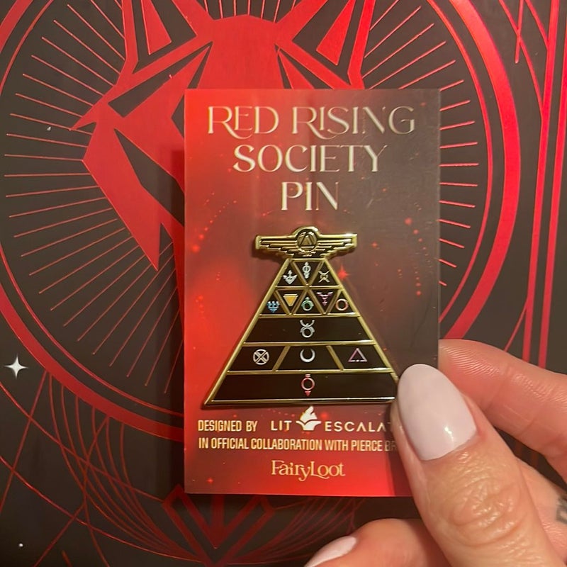 Red Rising Fairyloot Iron Edition w Enamel Pin