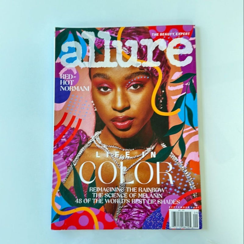 Allure USA Magazine. September 2021 Issue. Life in Color. The science of Melanin.