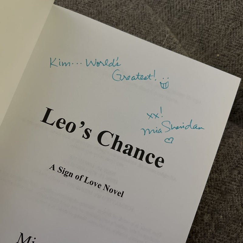 Leo's Chance — Signed, Personalized to Kim 