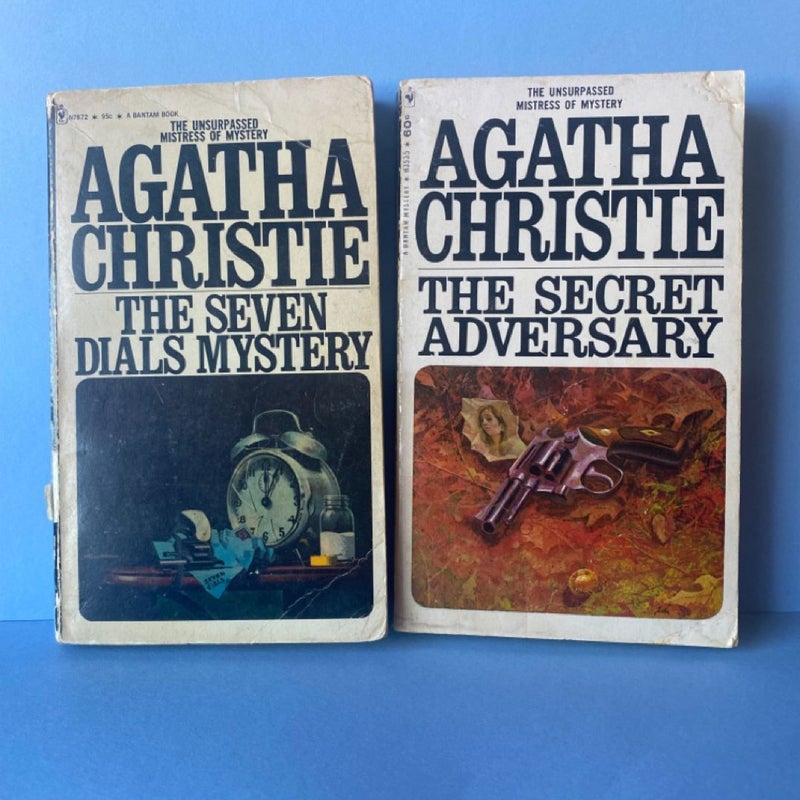 Agatha Christie The Secret Adversary/The Seven Dials Mystery Lot of 2 Vintage