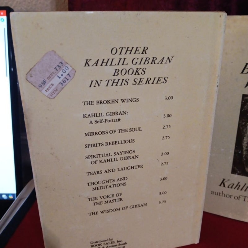 Kahulil GIBRAN First editions collection of 3 volumes 