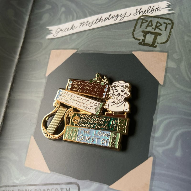 The Enamel Library August 2022 Greek Mythology Shelfie II Enamel Pin