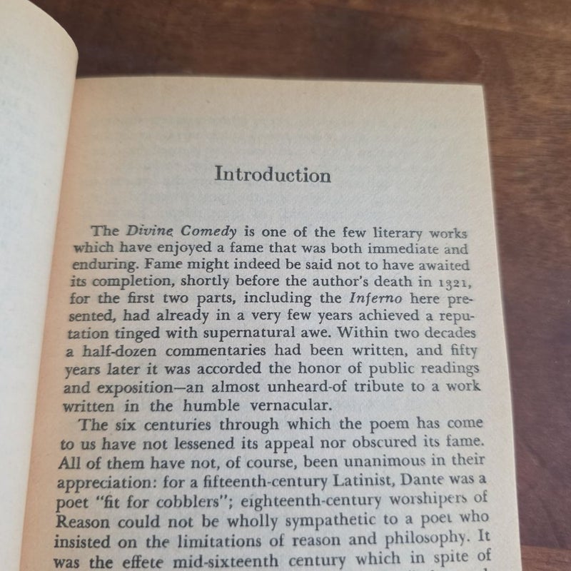 VINTAGE 1954 The Inferno (Written by Dante Alighieri, Translated by John Ciardi) Mentor Book Series