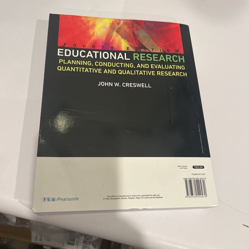 Educational Research  planning, conducting and evaluating quantitative and qualitative research 