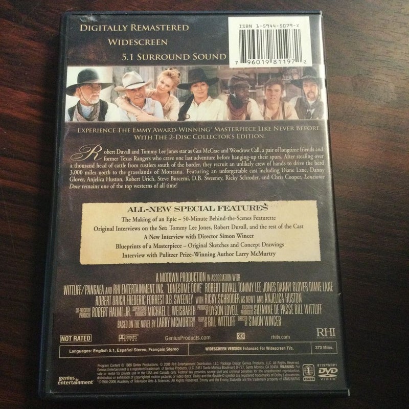 Lonesome Dove collectors edition DVd