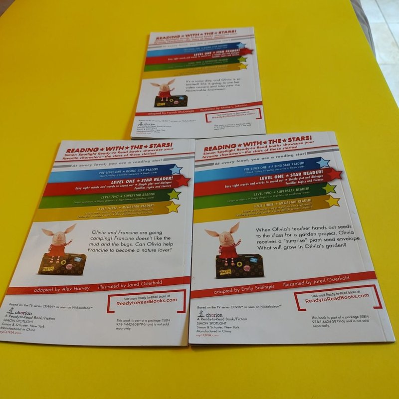 3- Olivia ready to read books level 1