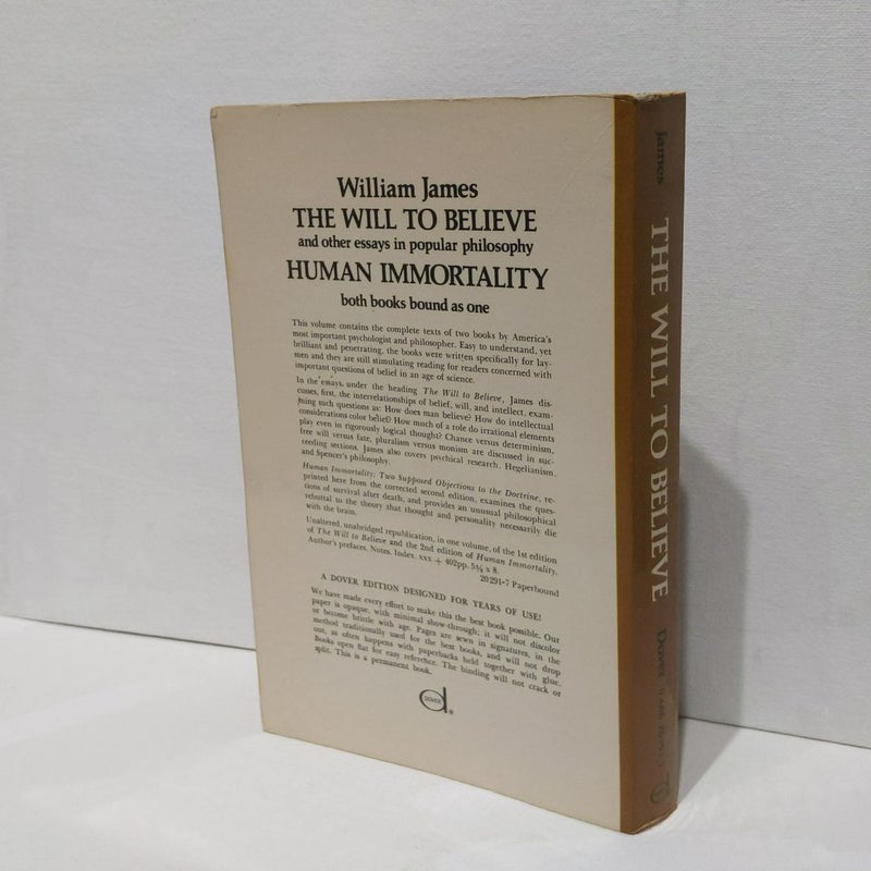 The Will to Believe and Human Immortality