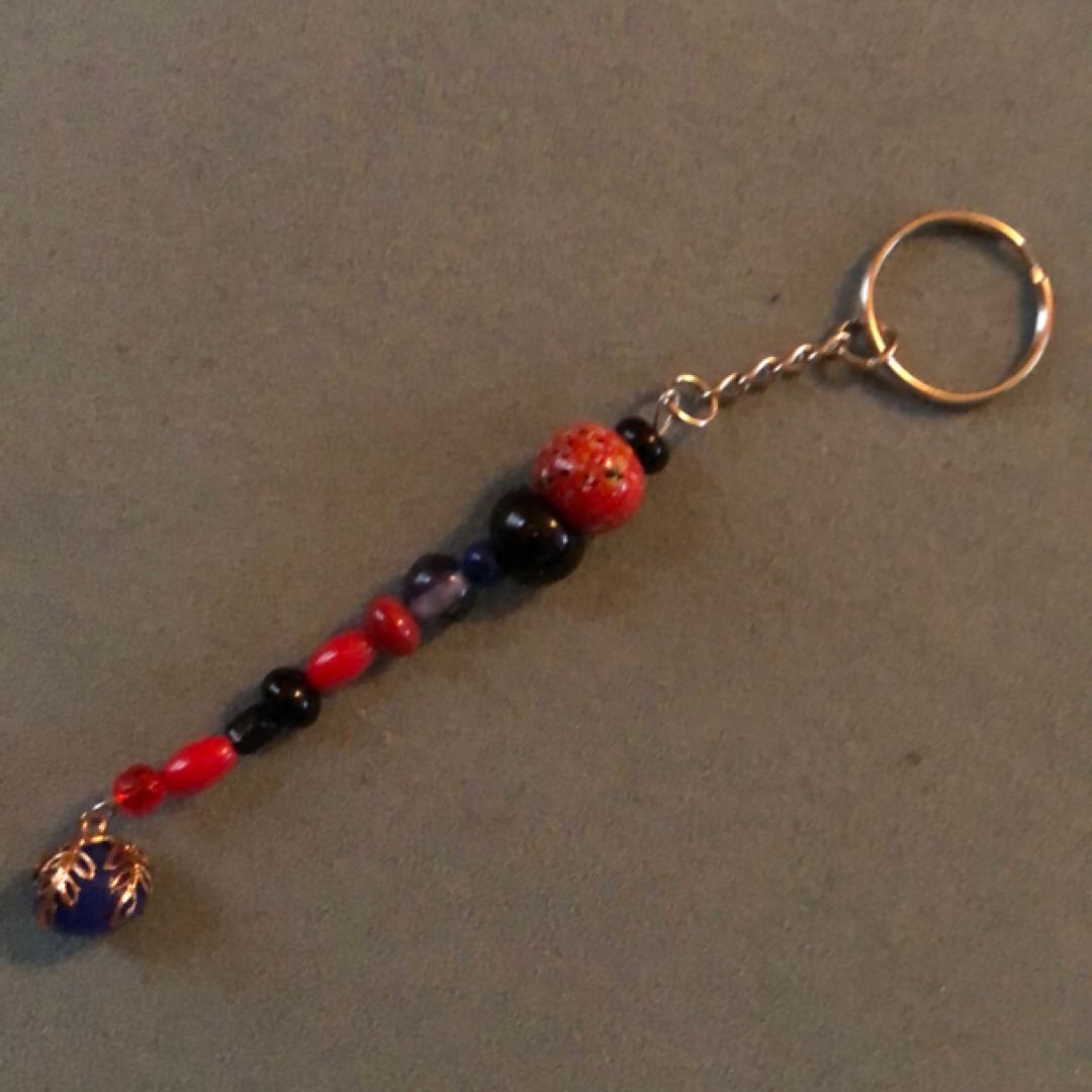 Handmade thriller book themed inspired keychain