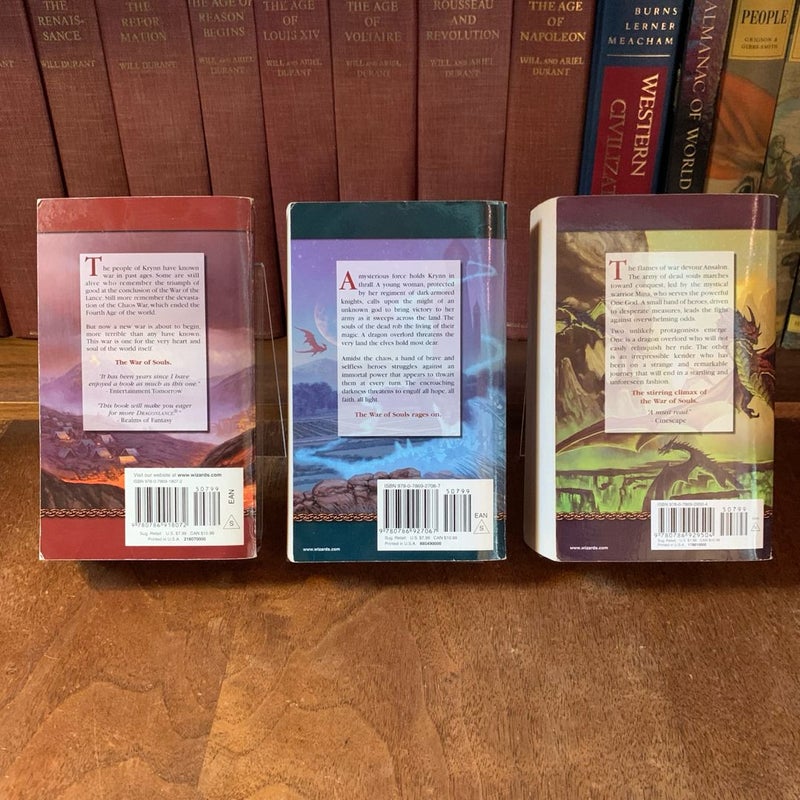 DragonLance War of Souls Trilogy: Dragons of the Fallen Sun, Dragons of a Lost Star, Dragons of a Vanished Moon
