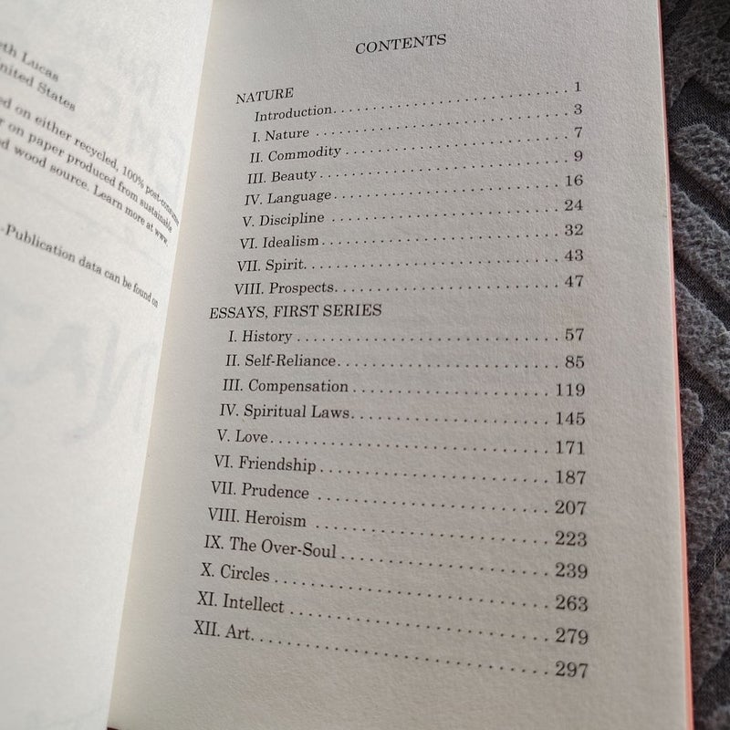 Nature and Other Essays