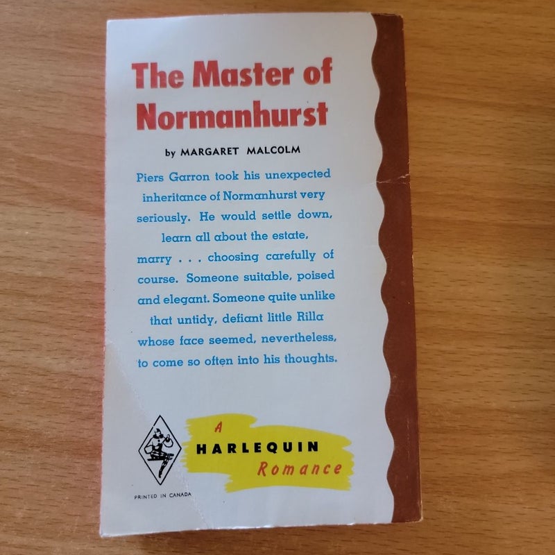 The Master of Normanhurst (1966 Harlequin)