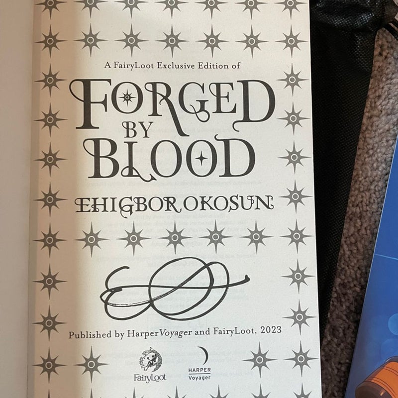 Forged by Blood Fairyloot signed edition
