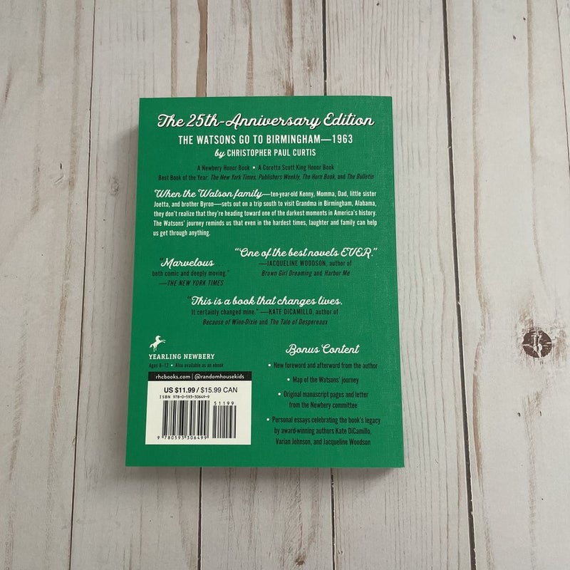 The Watsons Go to Birmingham--1963: 25th Anniversary Edition