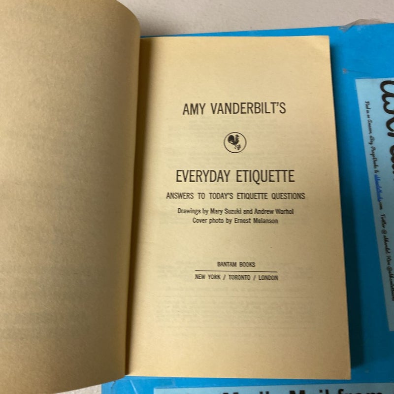 Amy Vanderbilt’s Everyday Etiquette 