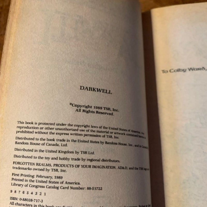 Darkwell, First Edition First Printing