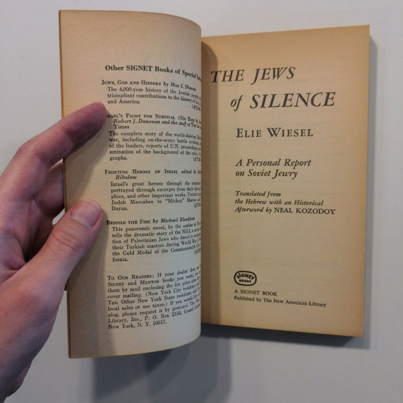 The Jews Of Silence *FIRST PRINTING 1967*