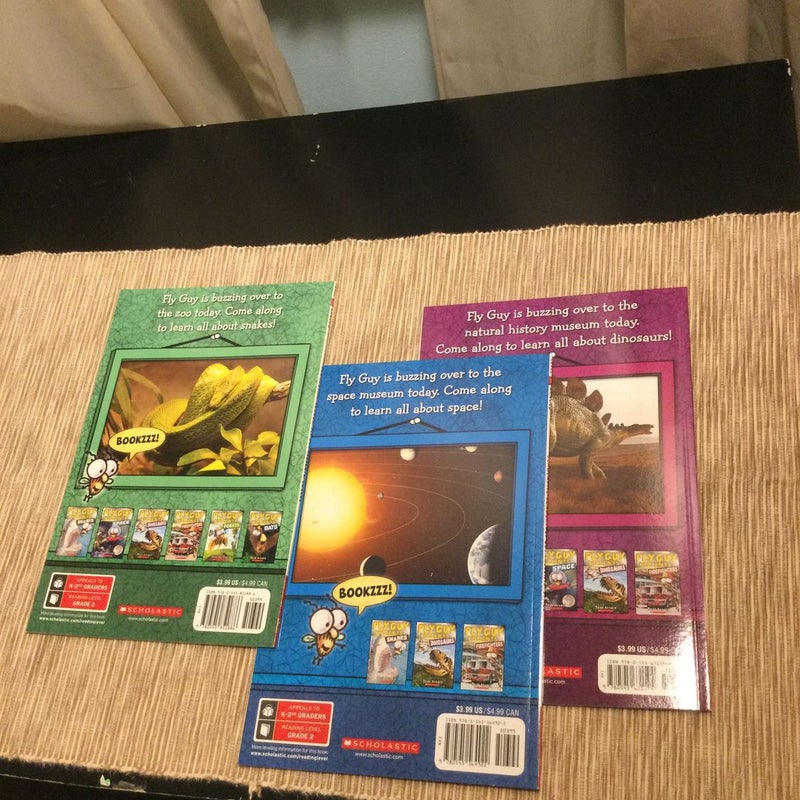FLY GUY 3 Early Readers LEVEL 2:  Snakes, Space and Dinosauers