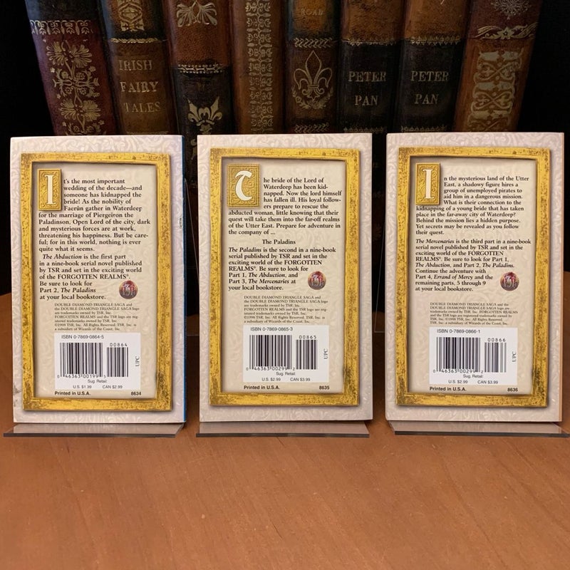 Complete Double Diamond Triangle Saga 1-9: The Abduction, The Paladins, The Mercanaries, Errand of Mercy, An Oppertunity for Profit, Conspiracy, Uneasy Alliances, Easy Betrayals, The Diamond, All First Edition First Printing