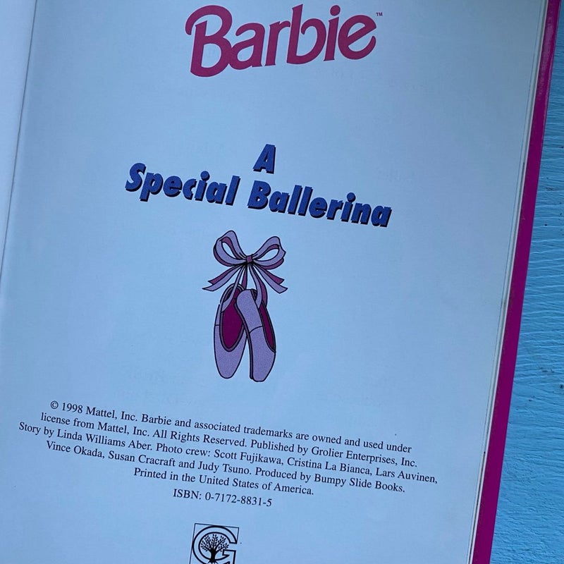 90s Barbie Book: A Special Ballerina hardcover picture book 