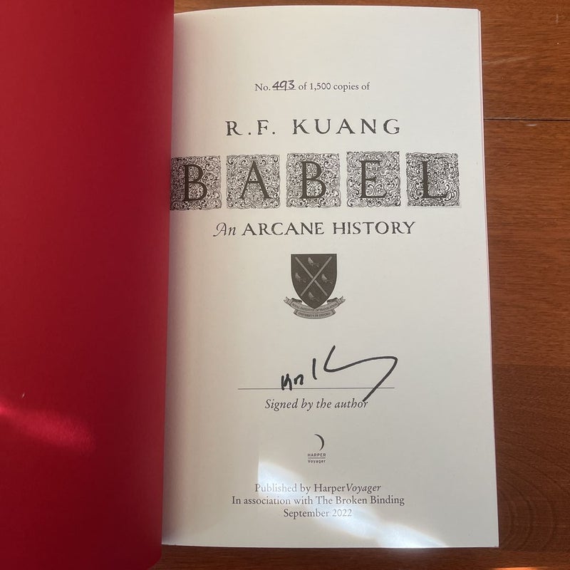 BABEL SIGNED & deals Numbered broken binding edition