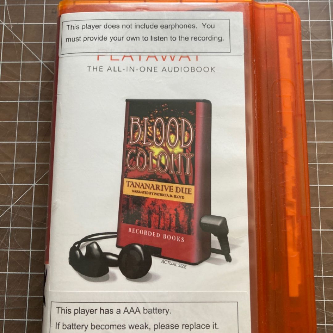 PLAYAWAY AUDIOBOOK Blood Colony