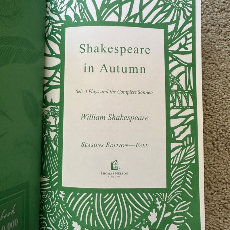 Shakespeare in Autumn