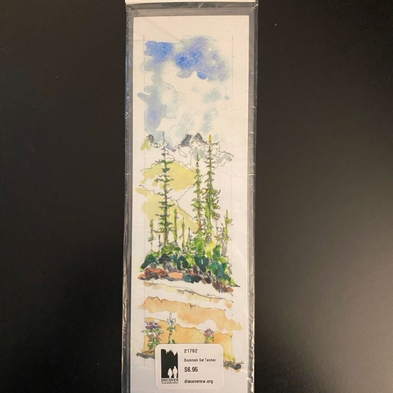 Olympic National Park watercolor art bookmarks