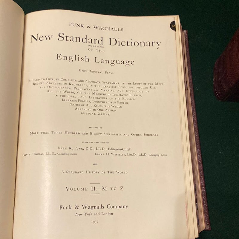 Funk & Wagnalls New Standard Dictionary of the English Language 