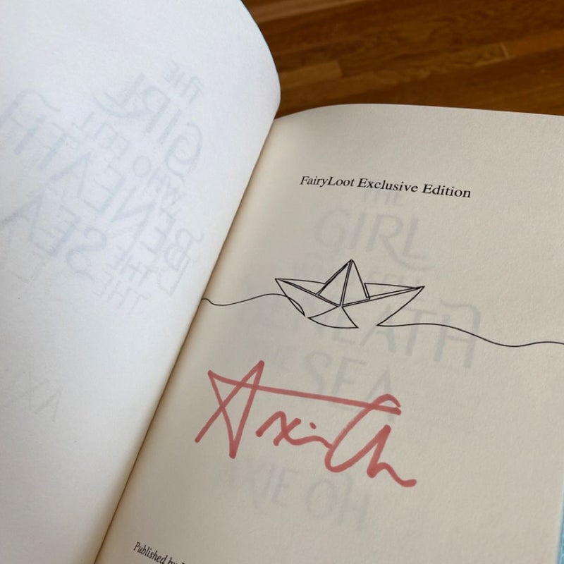 FAIRYLOOT EDITION The Girl Who Fell Beneath the Sea Signed w/ Sprayed Edges