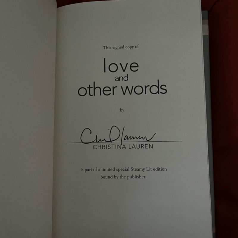 Love and Other words (signed special edition) 