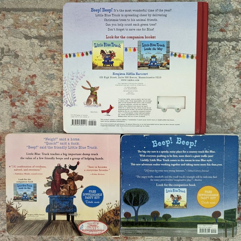Little Blue Truck Board Books - LBT, LBT Leads the Way and LBT Christmas