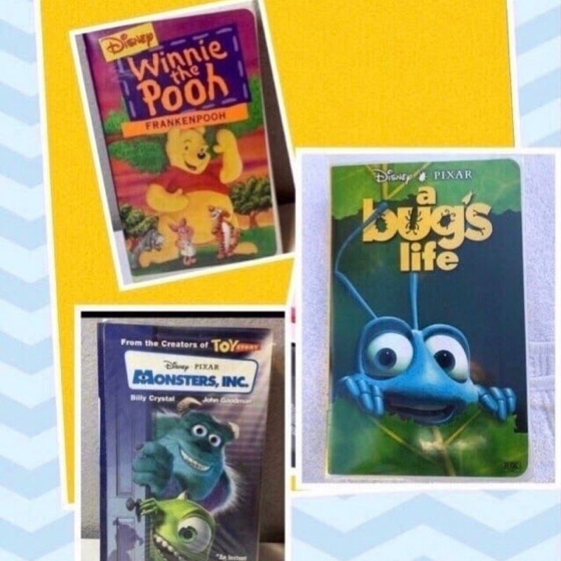 Disney Pixar Winnie Pooh VHS BUNDLE clamshells