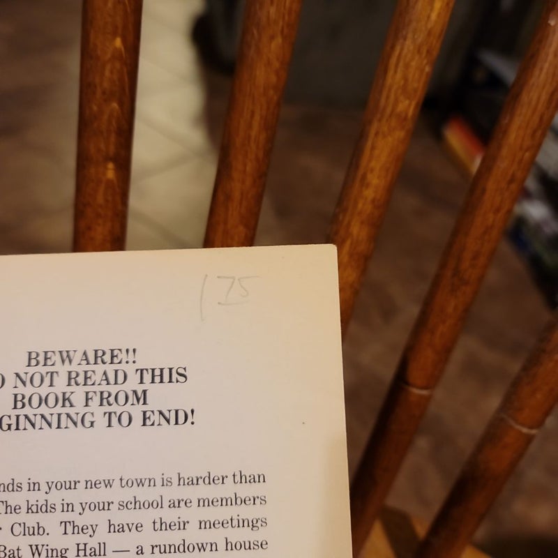 Goosebumps, Reader Beware...You Choose The Scare! #3 Trapped In Bat Wing Hall (by R.L. Stine)