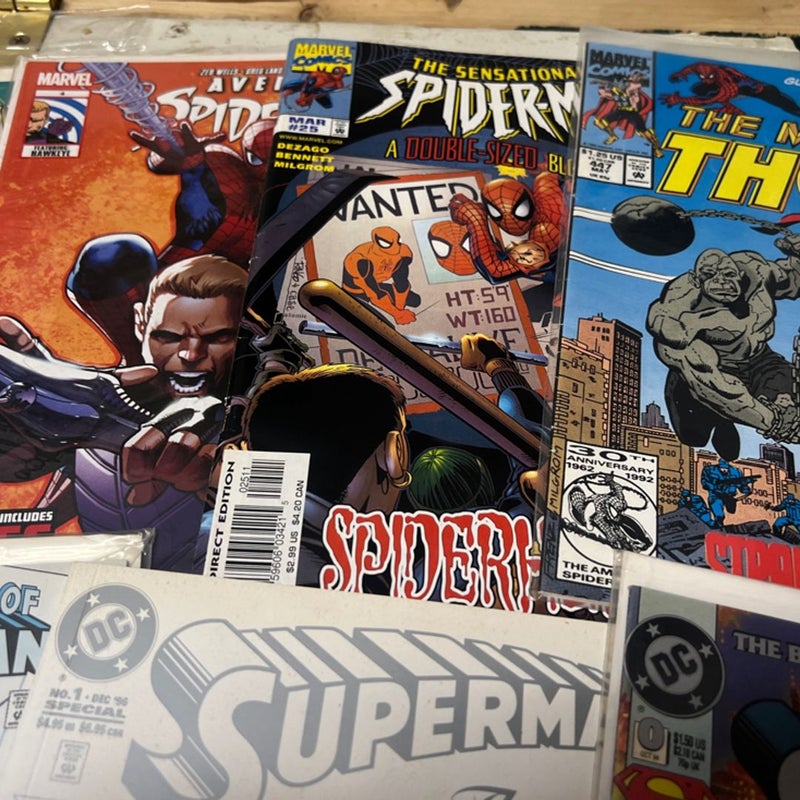 Lot of 23 Comic Books , Spider Man, X-Men , Superman 