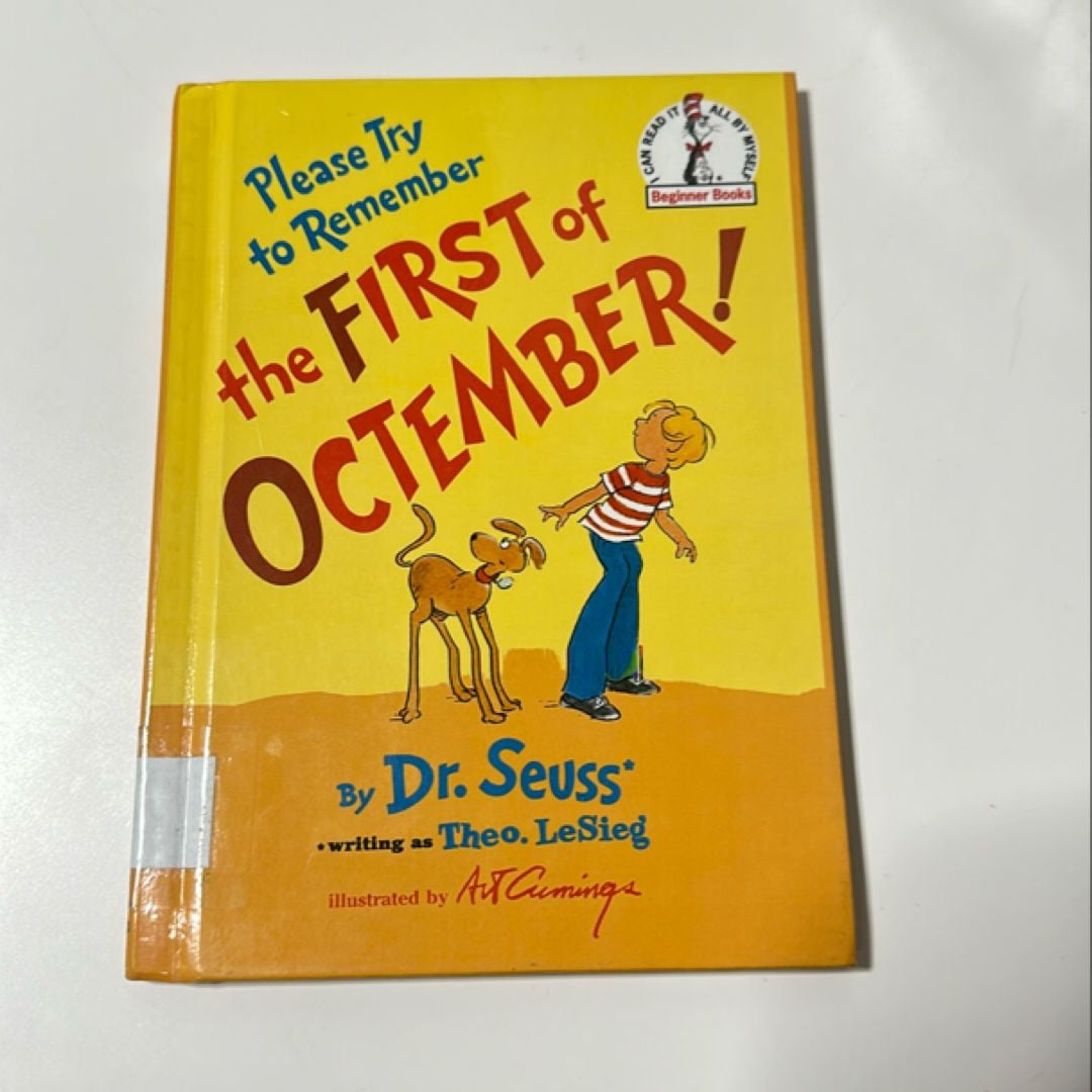 Please Try To Remember the First of October by Dr Seuss, Hardcover ...