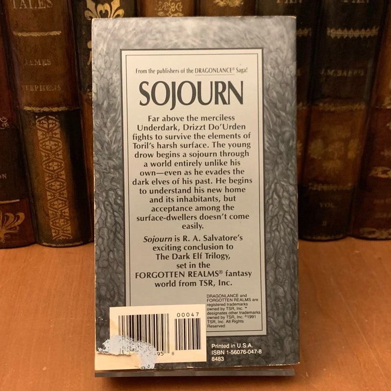 Sojourn, Legend of Drizzt, Dark Elf 3, First Edition First Printing