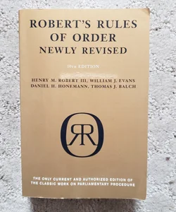 Robert's Rules of Order: Revised Edition (10th Edition 1st Printing)