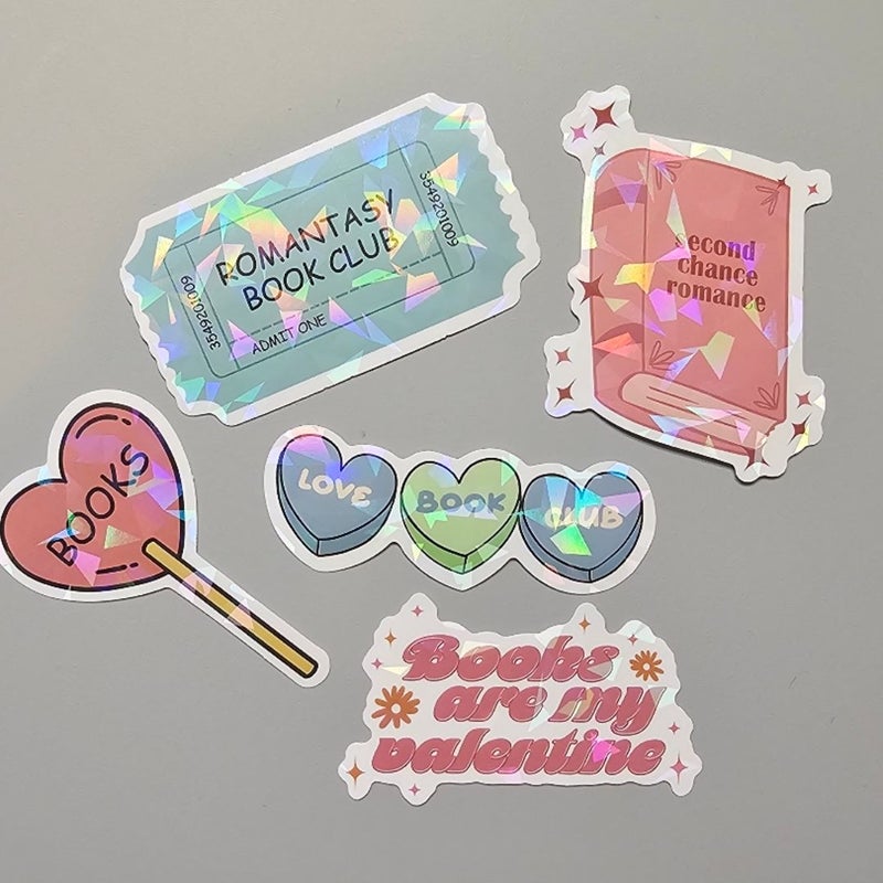 Holographic Valentines Sticker Bundle