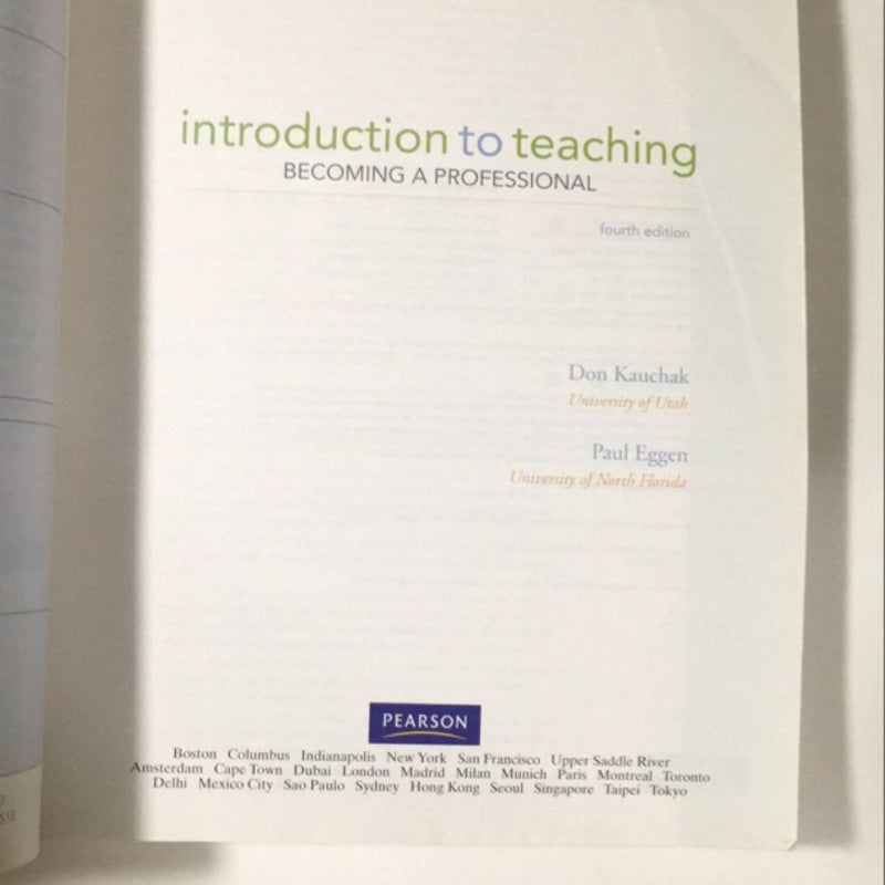 Introduction to Teaching