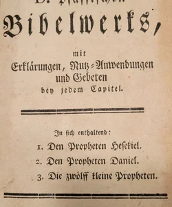 D. Pfaffischen Bibelwerks - late 1700's