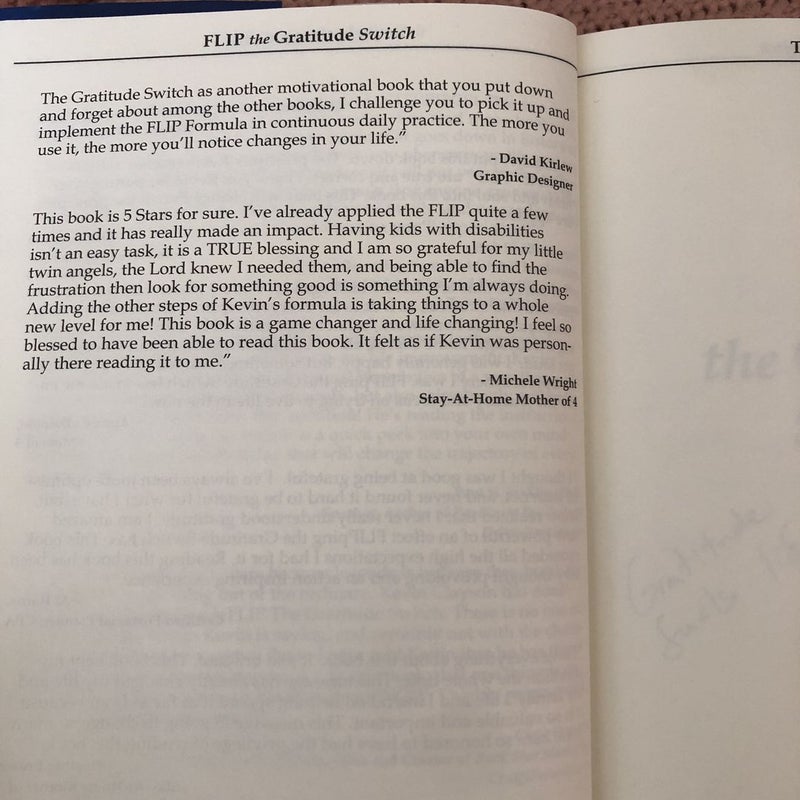 FLIP the Gratitude Switch by Kevin Clayson, Hardcover Pangobooks