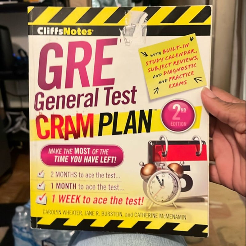 GRE General Test Cram Plan