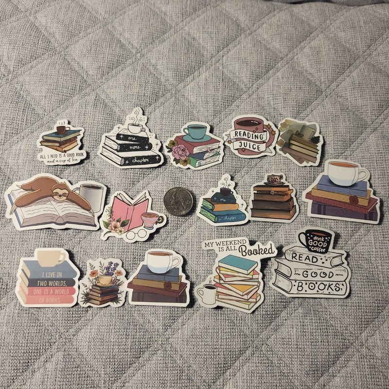 Book Coffee&Tea themed magnets! Pack of 15