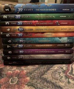 The 39 CLUES Lot Hardbacks (1-9) + The Black Book Of Buried Secrets