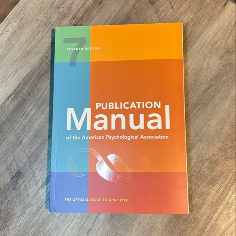 Publication Manual of the American Psychological Association