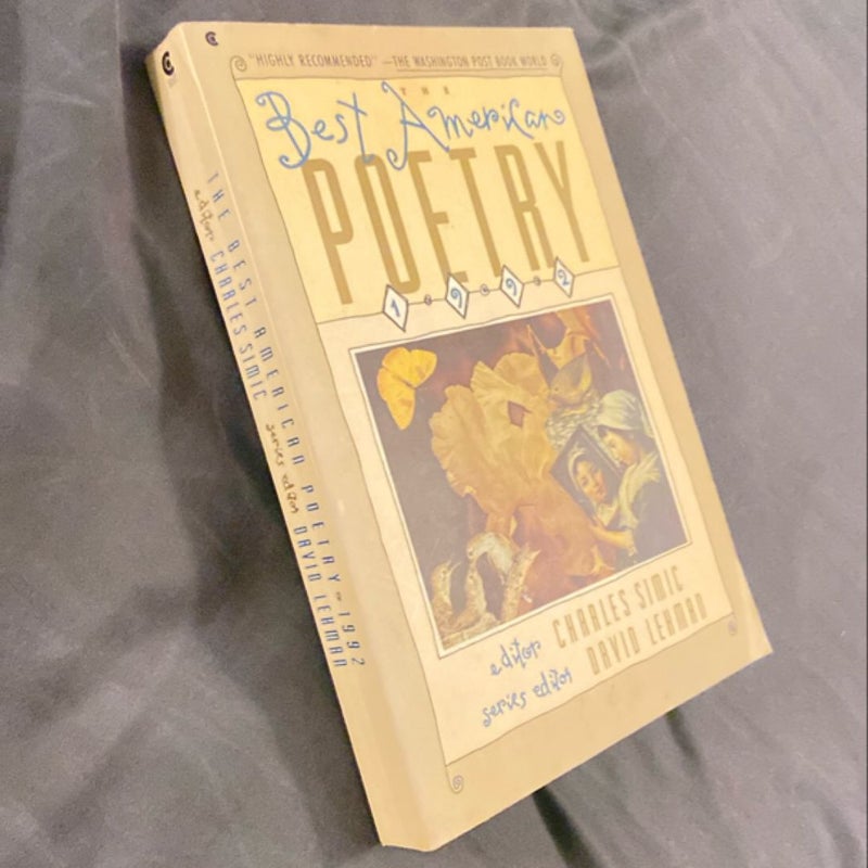 The Best American Poetry, 1992