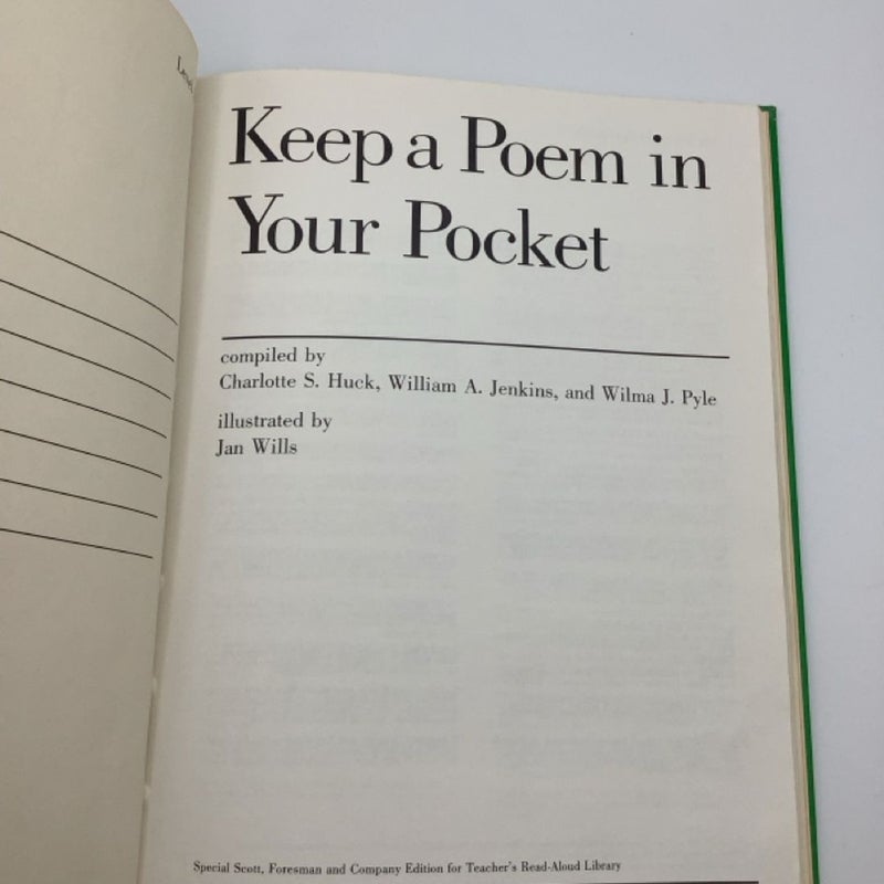 Keep A Poem In Your Pocket Children Book  Level 3 Vintage 70s