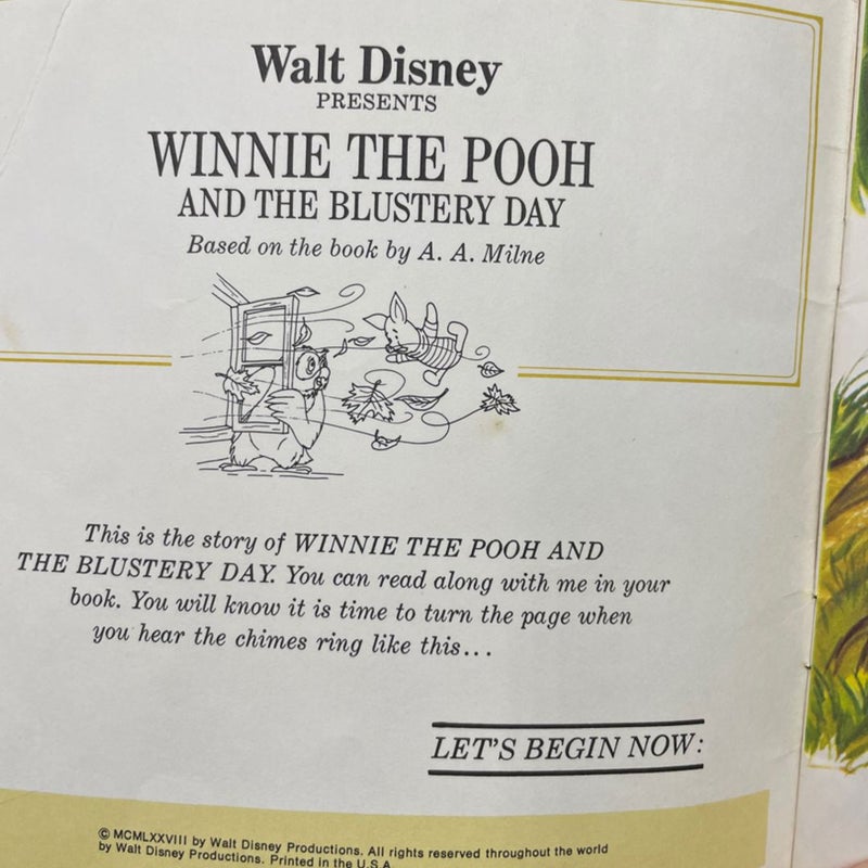 Walt Disney Winnie the Pooh and the blustery day with sterling holloway Book