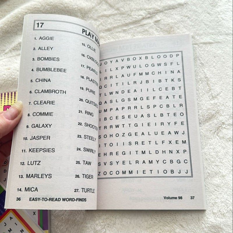 Large Print Easy To Read Word-Finds
