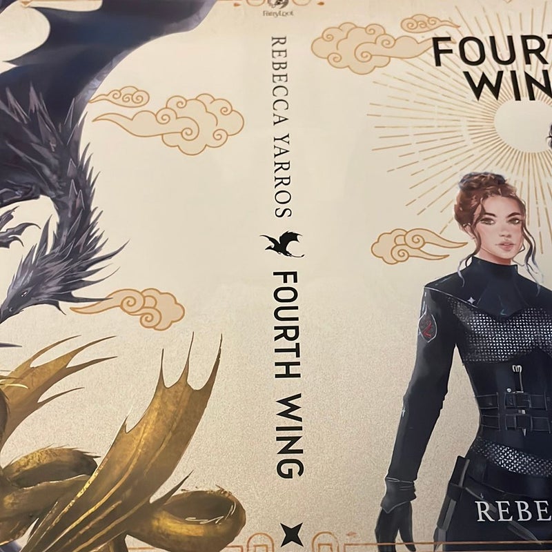 Fairyloot Fourth Wing brand new dust jacket 